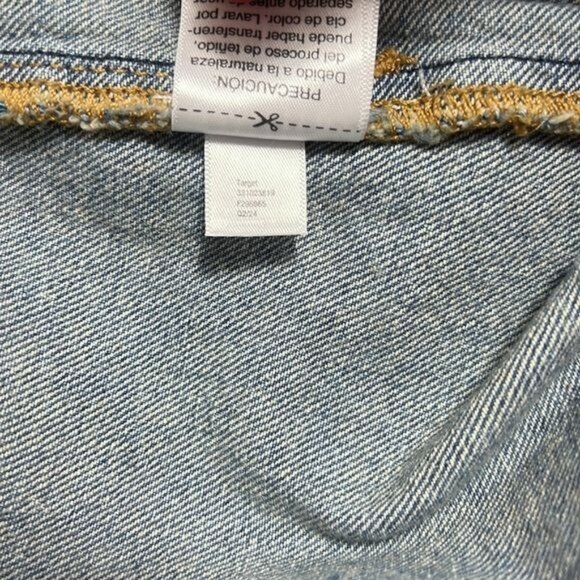 Wild Fable Denim Bustier Crop Top With Adjustable Straps Womens Sz L - Picture 5 of 8